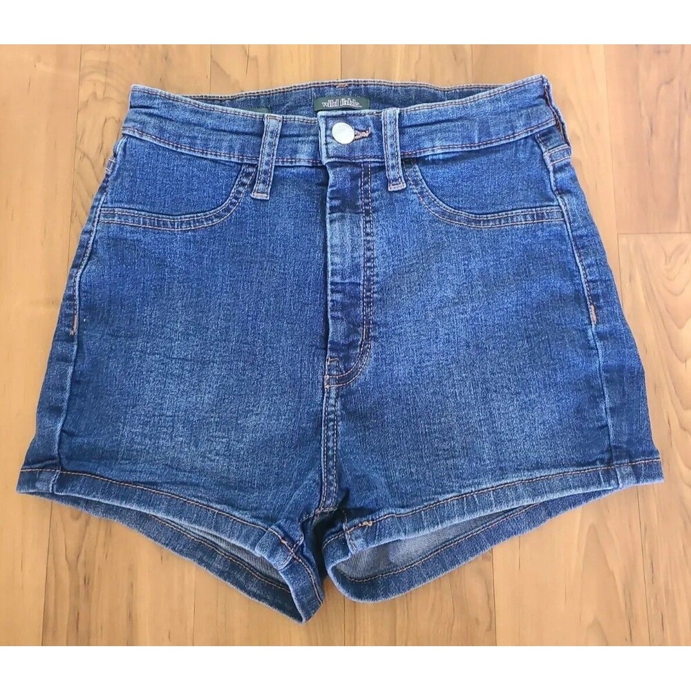 Wild Fable Womens Highest Rise Jean Shorts Size 4 Highwaist Blue Denim